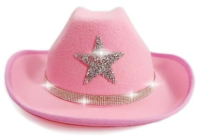 Glitzernder Cowboyhut mit Sternen für Kinder – Westernpartys, Festivals, Sonnenspiele im Freien Mädchen und Jungen