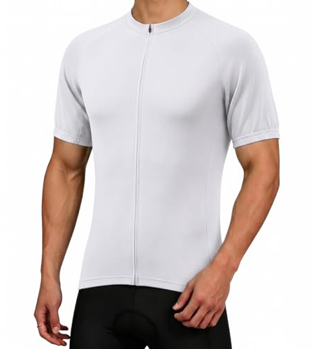BSBUY Magliette Ciclismo Uomo Traspirante Asciugatura Maglia Ciclismo Maniche Corte, Maglie da Ciclismo Camicia da Mountain Bike MTB Abbigliamento da Bicicletta Ciclismo con Cerniera