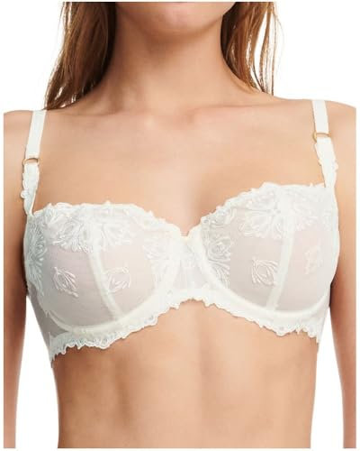 Chantelle Women's, CHAMPS ELYSEES, Half-Cup Balcony Bra, Women's lingerie, Off-white (Elfenbein 35), 34E
