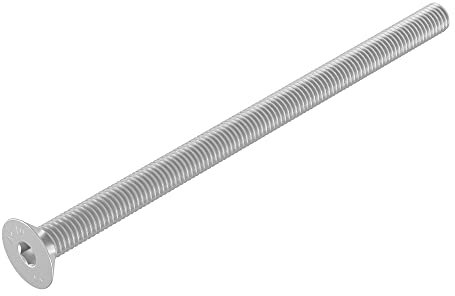 SECCARO Vite a testa svasata M6 x 100 mm, acciaio inox V2A VA A2, DIN 7991 / ISO 10642, esagono incassato, 20 pezzi