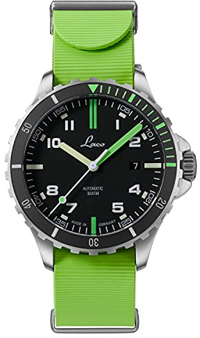 Laco Sportuhr Skorpion, Automatikuhr, Edelstahlgehäuse, Saphirglas, wasserdicht, Made in Germany