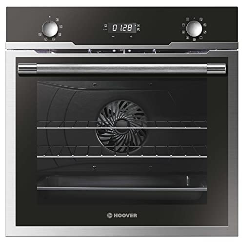 Hoover H-OVEN 500 - HOZ5870IN - Horno pirolítico, 70 litros, 3 resistencias, Temporizador, 9 funciones, Ventilador de enfriamiento, A, Inox y Negro