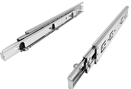 1 Paar Vollauszüge KV4-45-H45-L400-NF mit Auflagelasche (Länge 400 mm eingeschoben Traglast 45 Kg) Schubladenschienen für Holzschubladen von Sotech
