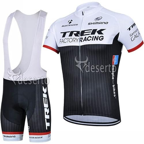 SGCIKER 2022 World Tour Team Radtrikot für Herren, Kurzarm MTB Radbekleidung Trägerhose mit GEL Paddad (L)