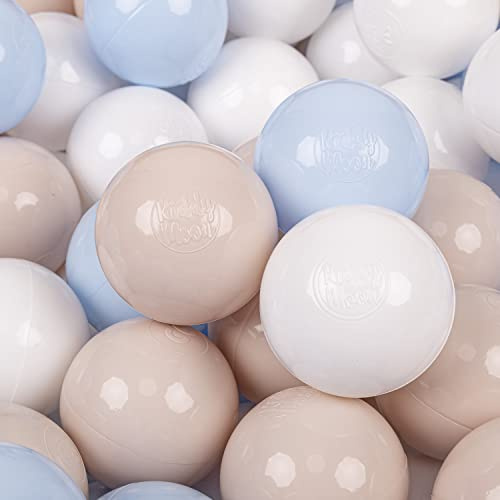 KiddyMoon Bolas Colores Pastel Color Only para Piscina Plástico Niños Infantil ∅ 7Cm Fabricado UE Sólo Color Pastel