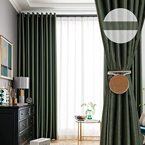 1 Panneaux Occultant Rideaux, Thermique Isolan Rideaux Texture Rhombique Design Anti Bruit avec Oeillets Rideaux pour Moderne Salon Et Chambre,1,W2.5 x H2.7m