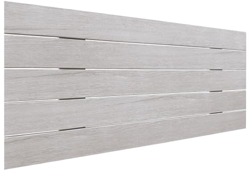 DHOME Sänggavel i Återvunnet MDF-Trä Horisontell Pallstil Pallbädd Inkluderar Beslag (105x46 Palet 5, Arktisk Madera)