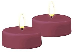 ReWu Deluxe Homeart - Velas de té grandes (2 unidades), color lavanda