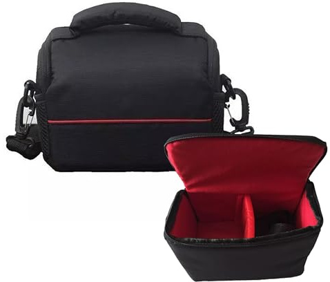 MaD Cameras - Padded DSLR Camera Bag (Medium) - Adjustable Satchel Carry Case - Compatible with Canon/Nikon/Sony - Camera Bags for Photographers