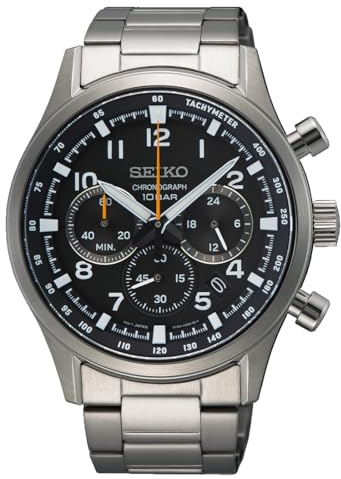Seiko Herren-Uhr Chronograph mit Edelstahlband SSB447P1