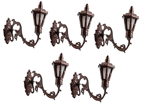 DOITOOL 15stücke Miniatur Wandlampen Für Puppenhäuser Hochwertige Wandleuchten Dekoration Von Miniaturlandschaften Antikbronze Mit Weißem Licht