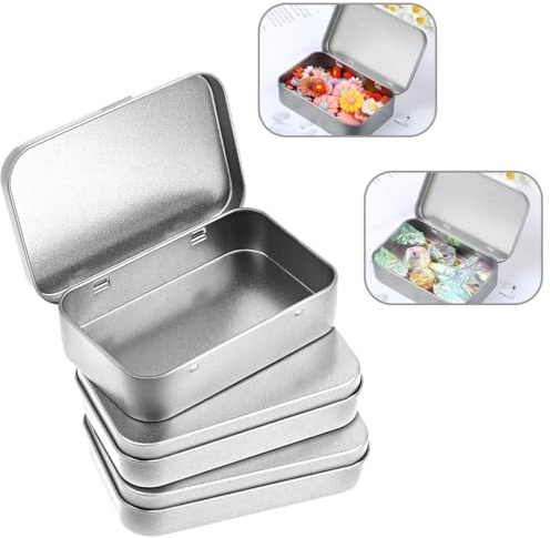 BIRLOZA Rostfrei Metalldöschen 3pcs Kleine Metallbox Dosen Mini Aufbewahrungsbox Metall Boxen Metalldosen aus Metall mit Deckel Minibox Organizer für Zuhause Sügigkeiten Kleinen Gegenständen(Silber)