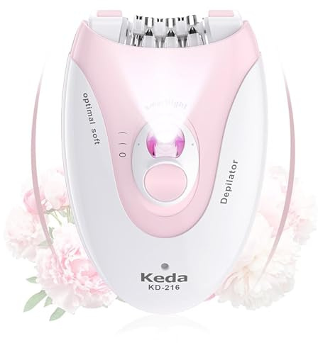Epilatore Viso, Epilatore Donna Silk Depilatore Elettrico Cordless per Rimozione peli Viso e Corpo, Epilatori con Luce LED per donna viso corpo ascella bikini gamba