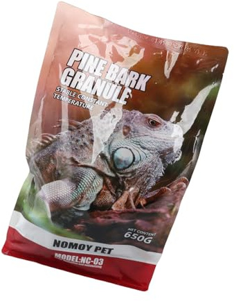 Akozon Nommo Reptilienstreu für Schildkröten – Natürliches Rindengranulat – Premium-Substrat für Haustierschildkröten und Landschildkröten – NC-03 (Große Partikel)