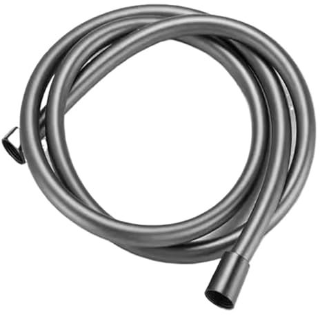 1.5/2/3/4M High Pressure Shower Hose Plumbing for Bathroom Accessories G1/2'' Universal PVC Flexible Anti Winding Shower Pipes(Grau,1.5m)