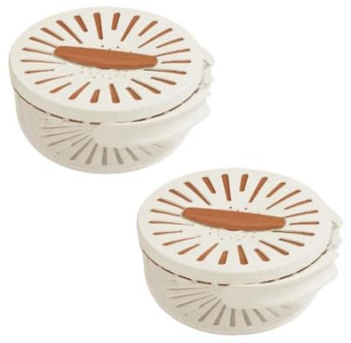 Paaruter Cuenco para Lavar Frutas y Verduras, Diseño Desmontable, Escurridor, Colador con Asas Plegables, 2 Piezas, B