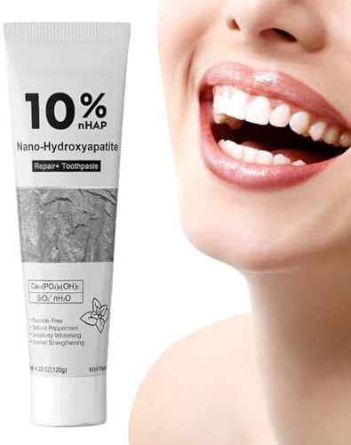 Dentifrice au Nano-Hydroxyapatite - Pâte de 120g pour Renforcer, Réparer et Éclaircir l'Émail | Formule Reminéralisante | Goût Menthe pour Dents Sensibles, Réduit les Caries et Combat la Mauvaise Hale