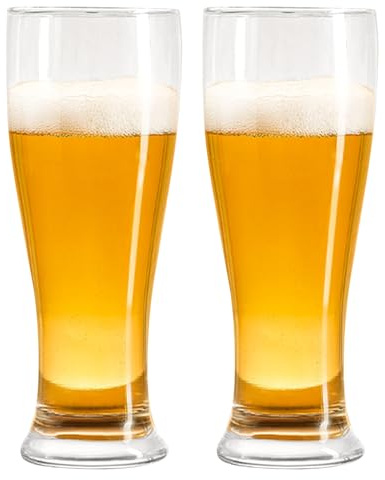 BORDEAG Juego de 2 vasos de cerveza, 720 ml, vasos de cerveza blanca, vasos de trigo, vasos de cerveza de trigo, vasos de cerveza de trigo, regalo para casa, gastro, hotel, restaurante y bar