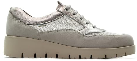 Callaghan - Zapato Deportivo Casual,Sneakers de Cordones,Zapatillas con cuña y Plataforma,Piel y Rejilla para: Mujer Color: Marfil Talla:38