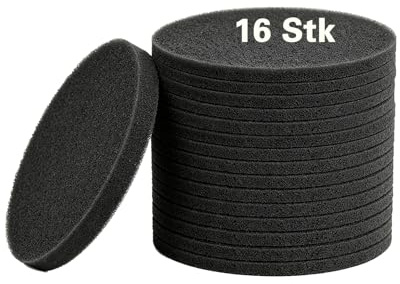 Dshunnc 16 Stück Filter Lüftungsanlage Ø140mm Lüftungsfilter | Ersatz Filter Luftfilter für Pluggit EV100V/EV200V/EV500/REV150V Wohnraumlüftung und Badlüfter Filter