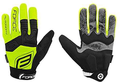 FORCE MTB AUTONOMY rękawiczki rowerowe fluorowe r.M 905689-M