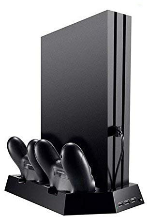 OSTENT Dual Controller Ladegerät Lüfter USB Hub Vertikale Ständer für Sony PS4 / Slim/Pro Konsole