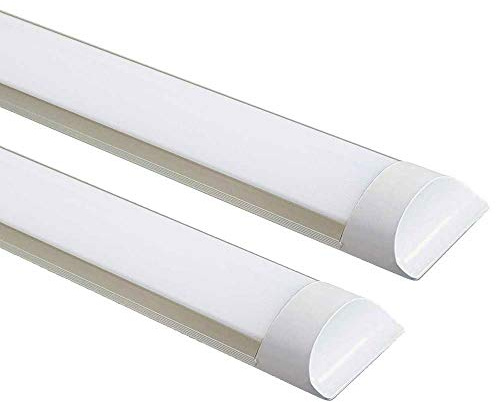 Sure Energy 45W LED Batten Lights 5FT, 150CM, 4000K Cool White, IP20 LED Fluorescent Strip Light Fitting for Ceiling of Home & Office, Workshop & Garage Lighting (Pack of 2)