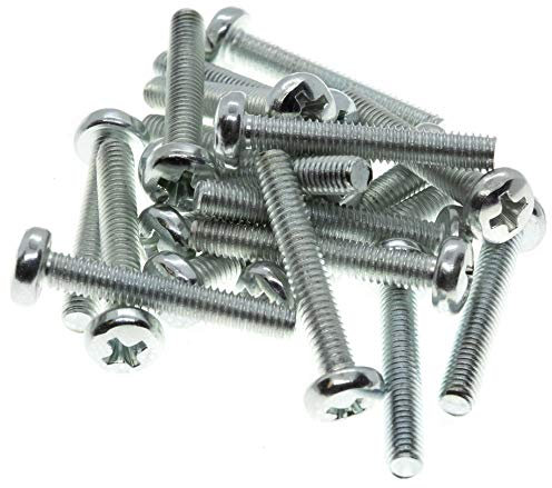 M4 (4mm x 20mm) Phillips Pan Head Machine Screws - Steel (Pack of 20) DIN 7985 G09-G10BC