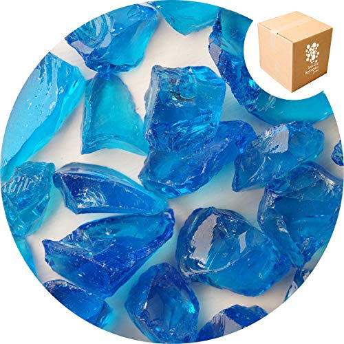 Specialist Aggregates ® - 15kg Enviro Glass Gravel (LARGE) - Aqua Blue - Decorative Gravel/Stones | Weddings | Events | Memorials | Photography | Home | Garden | Vases | Art | Craft | UK