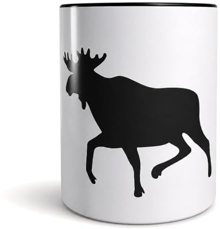 Elch Kaffeetasse aus Keramik – Geschenk für Skandinavien-Fans, Naturfreunde und Glühwein-Fans