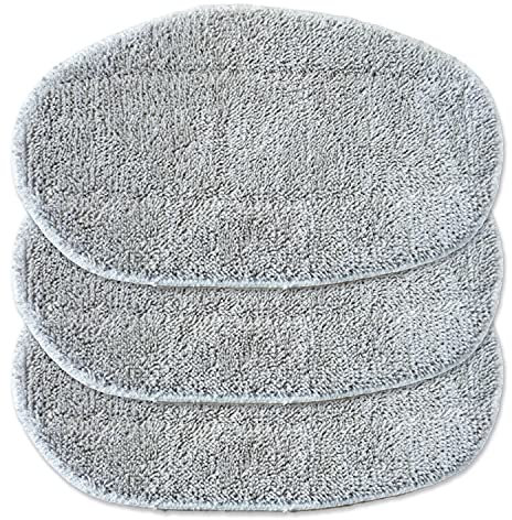 Lead Home 3er Set Ersatzpad für Leifheit Dampfreiniger CleanTenso, Dampfmop Ersatz grau