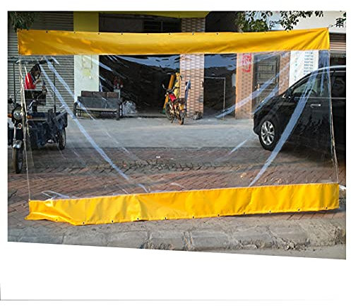 NA LI JIN BO Transparente Plane mit Ösen, gelb PVC. wasserdichte Hochleistungsabdeckung for Gartenmöbelabdeckung im Freien, 50 Größen (Color : Transparent, Size : 2.4x3m)