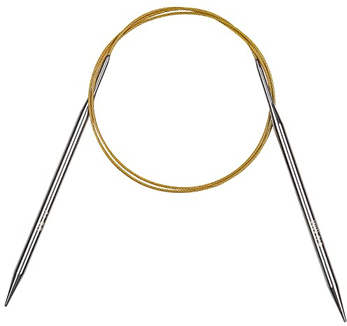 Coopay Rundstricknadeln 100 cm, 6,0 mm Stricknadeln Rundstricknadel Edelstahl Rundstricknadeln mit Flexibel Kabel, Robust Rund Stricknadeln für Decken Stricken & Große Projekte