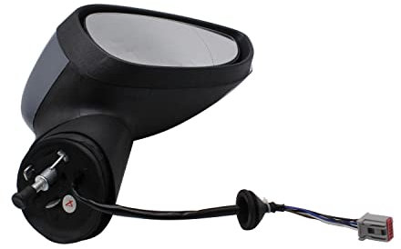 1 PC Electric Door Wing Mirror Primed Mirror Cover Right Drivers Side Heated Mirror Glass Compatible with Ford Fiesta Mk7 2008-2012