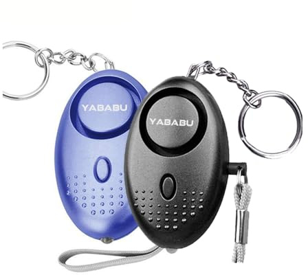 Personal Safety Alarms For Women,Reusable Police Approved 140DB Super-Loud! Siren, Small Personal Security Alarm with LED Light,Torch Keychain for Women, Girls, Children and Elderly.(Pack of 2)