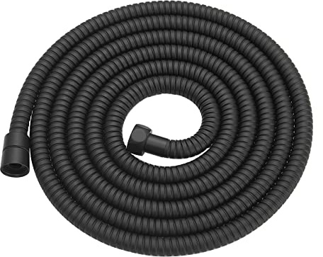 RUMOSE 118 inches Shower Hose Shower Head Extension Hose Extra Long Stainless Steel Shower Tube Attachment Flexible Handheld Shower Sprayer Hose, Matte Black