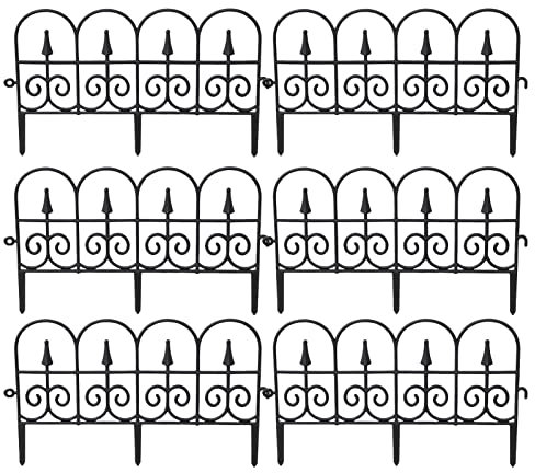 Jardin Décorative | Jardin En Fer Antirouille Barrière Pour Animaux Bordure Paysage Clôtures Patio Extérieur Lit Fleurs Voûtée