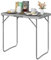 eSituro Campingtisch Klapptisch auf Balkon, Beistelltisch klappbarer Balkontisch, Faltbarer Tisch, Gartentisch mit Griff, aus MDF Metall 80x50x70 cm Grau