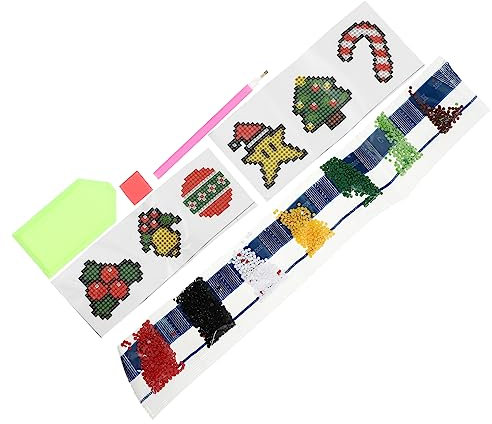 Toyvian 1 Jeu Diamant Stickers Art D'autocollant De Diamant Autocollant De Diamant De Noël De Noël Costume Pour Enfants Kit De Broderie Diamant Strass Dessin Animé Provisions 5j
