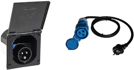 as - Schwabe Camping CEE-Caravan-Einspeisungsstecker & Camping CEE-Adapterleitung Caravan