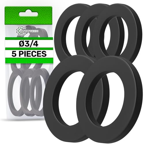 5x Arandelas de Goma Planas - Junta de Goma Tubo Entrada Agua Rosca 3/4 | Garantía de 5 Años - ONIX TECH