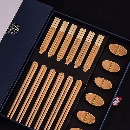 CTCOIJRN Bacchette Bacchette USA e Getta for Spada Laser 6 Paia di Bacchette in Stile Cinese for la casa, Set di Confezioni Regalo di Bacchette Antiscivolo(C)