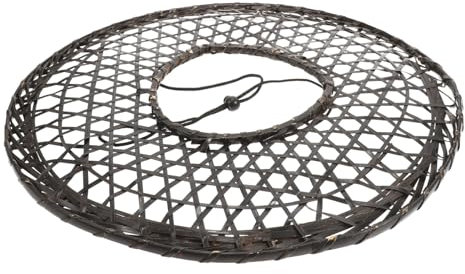 Abaodam Chapeau Style Chinois Vintage Noir en Bambou Tissé la Main Chapeau Léger et Sûr pour Cosplay Garçon et Filles Convient pour Fêtes Cosplay et Performances sur Scène