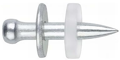 100 chiodi per calcestruzzo, 3,7 x 27 mm, con disco da 23 mm, in acciaio da 2 mm, adatti per viti Würth Berner DeWALT Spit