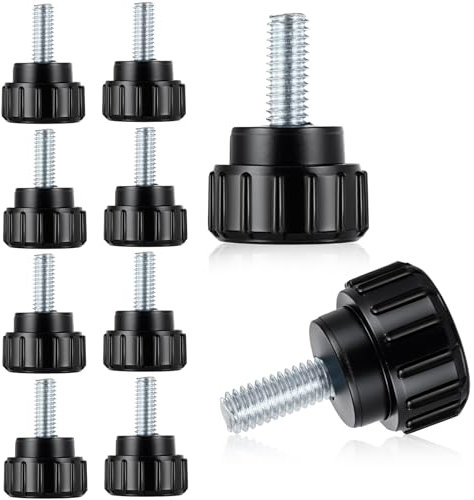 10 Stück Gerändelte Rändelschraube mit Gewinde M4 X 10 Mm Schraube aus Kohlenstoffstahl Schrauben Kohlenstoffstahl mit Flügelschrauben Rundgriffbolzen für Maschinen Aufbewahrungsbox
