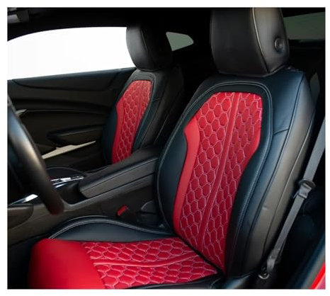 OLMAFD Auto-Schonbezüge Universal Nur Für 2016 2017 2018 6. Für Camaro Autositzbezug Komplettset PU