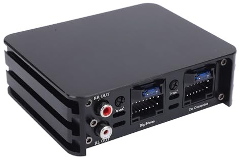 Luocute Enhance Sound Quality 320W DSP Car Amplifier, Class AB Aluminium Alloy Car Speaker Amp for Large Screen with Car Stereo Amp, Sound Processor (4 Channels)