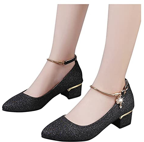Nuqqichongtian Pumps – Da infilare, cinghie con tacco alto, con tacco alto, scarpe da sposa, scarpe da festa, elegante