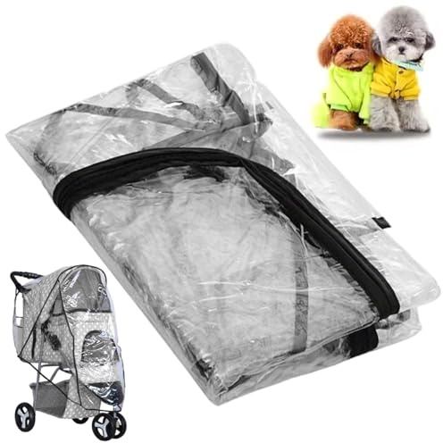 Copertura antipioggia per passeggino per cane/gatto Copertura antipioggia per passeggino in PU trasparente impermeabile Antipolvere Accessori per compatibili