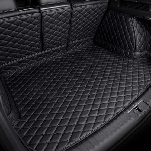 Auto Kofferraummatte für BMW X1 iX1 U11 2022-2026, Leder Kofferraum Schutzmatte Kofferraumwanne Kratzfest Auto Zubehör,A/Black